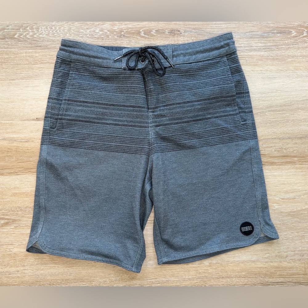 O’Neill Boys Grey Striped Boardshorts